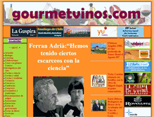 Tablet Screenshot of gourmetvinos.com